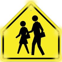 Flash Alert Solar School Zone Crossing Sign