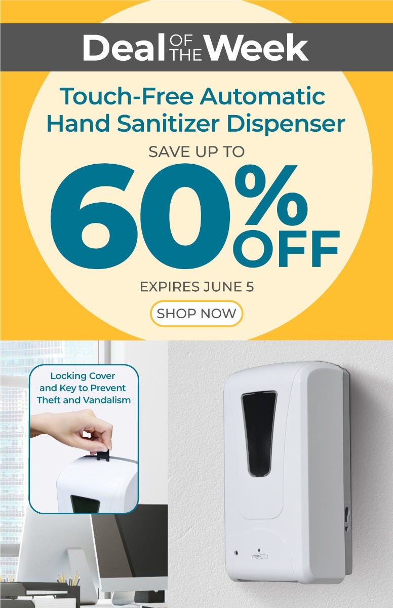 Touch-Free Automatic Hand Sanitizer Dispenser on sale until June 5th up to 60% off